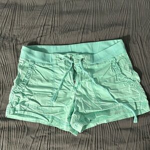 Teal Stretch Fabric Cargo Short